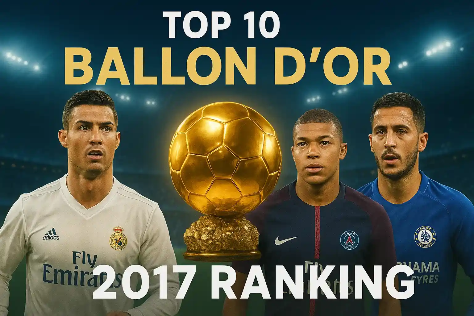 Ballon d’Or Rankings 2017 – Top 3 Players