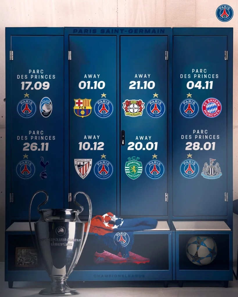 PSG fixture schedule for the 2025/26 Champions League 2 PSG fixture schedule for the 2025/26 Champions League