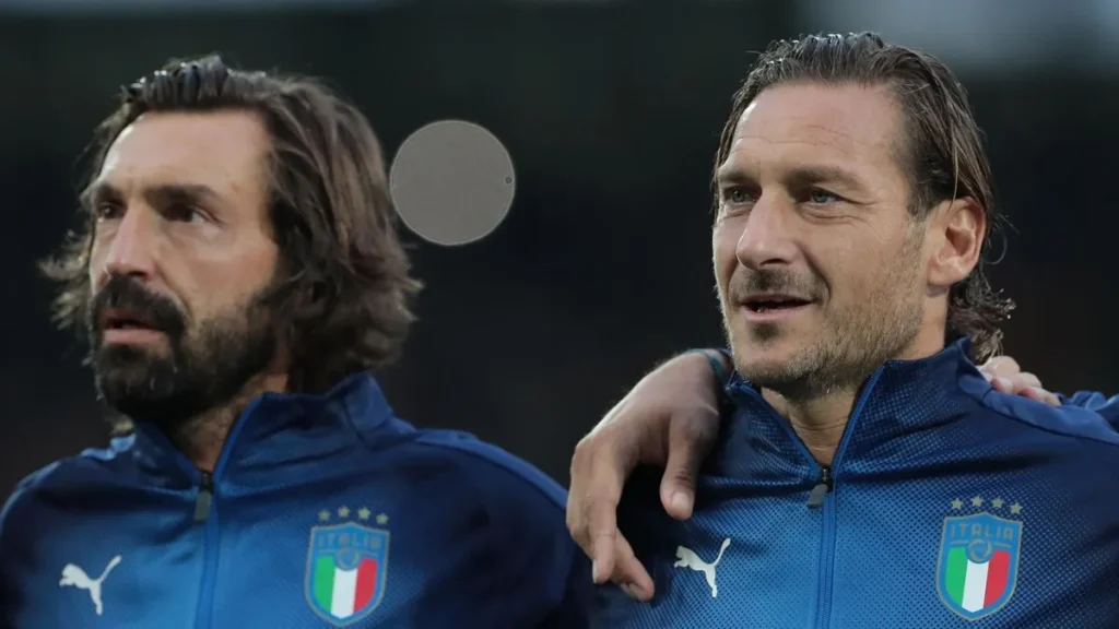 RANKED: Top 10 Italian Players of All Time 3 Francesco Totti - Andrea Pirlo - Top 10 Italian Players of All Time